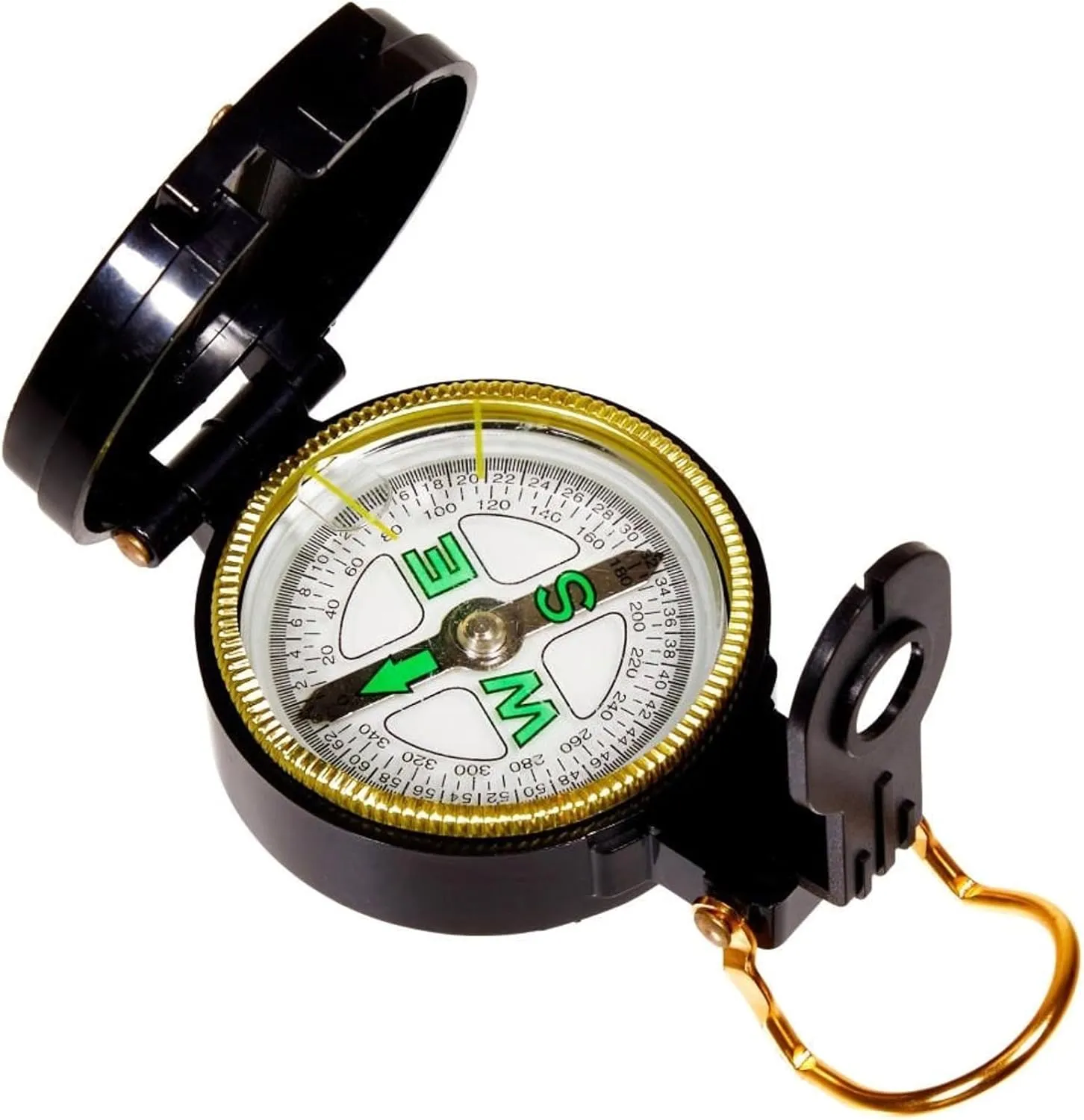 Allen Company Lensatic Compass with Luminous Dial, Black, One Size
