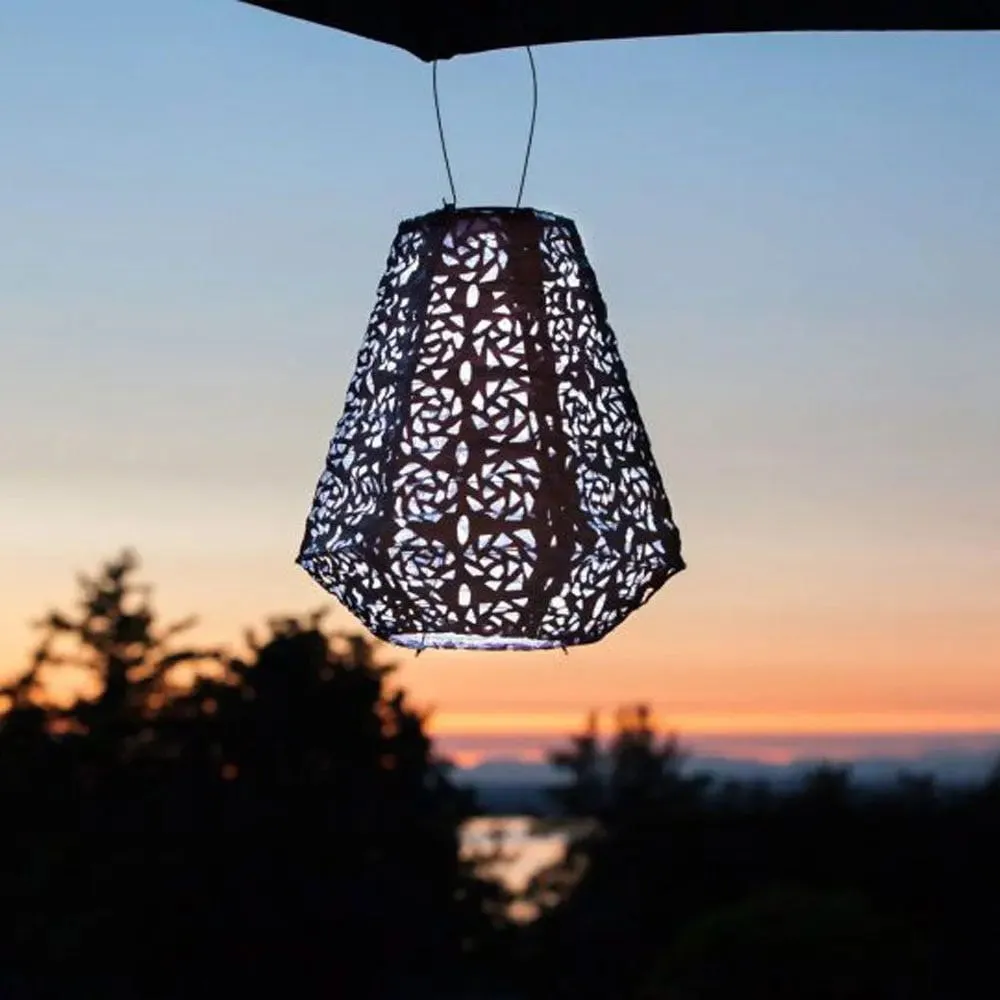 Allsop Soji Stella Prism Solar Lantern in Metallic Orchid