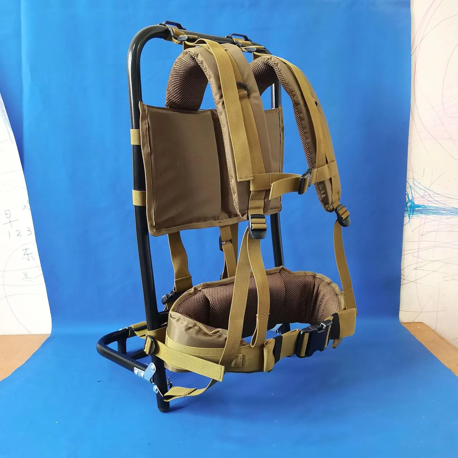 Aluminum Frame Backpack/Hunting Backpack with Frame,Outdoor Rescue Backpack Outer Frame,Bearing Weight 60kg (C)