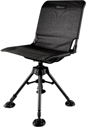 Ameristep Portable Folding Design Hunting Lightweight Heavy-Duty 360 Silent Swivel Blind Chair, Black