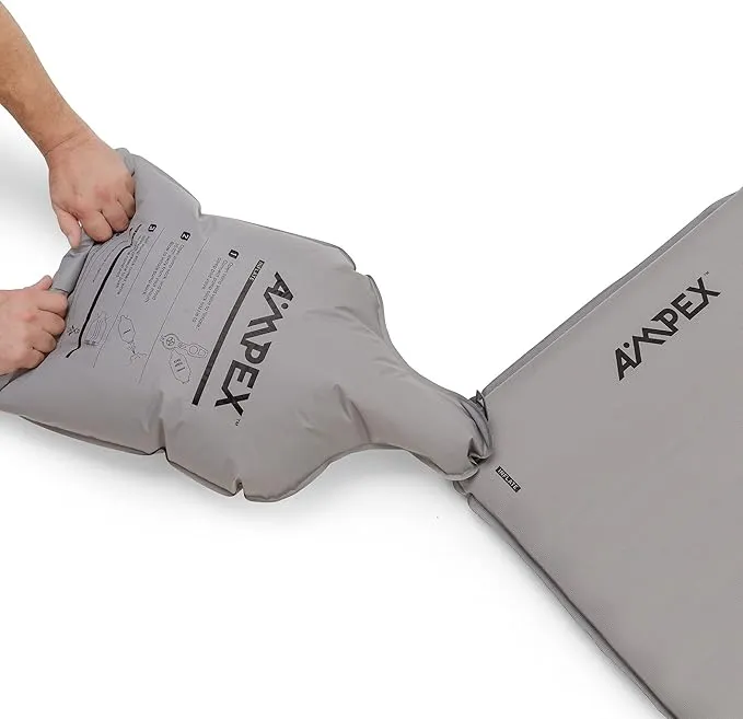 AMPEX Camping Pad Self Inflating | Camping Mattress, Sleeping Pad for Camping, Backpacking, Hiking, Air & Foam Filled, Camping Bed for Tents & Cot, Camping, Backpacking Gear (Long/Wide Size)