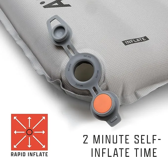 AMPEX Camping Pad Self Inflating | Camping Mattress, Sleeping Pad for Camping, Backpacking, Hiking, Air & Foam Filled, Camping Bed for Tents & Cot, Camping, Backpacking Gear (Long/Wide Size)