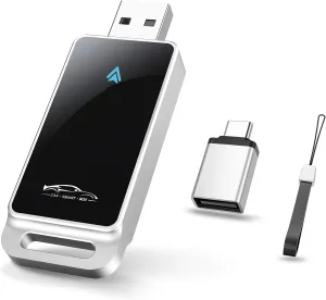 Android Auto Wireless Adapter, Convert Factory Wired to Wireless, Easy Plug and Play Setup, Zero Delay, Supports Voice Assistant, Compatible with Android 11 