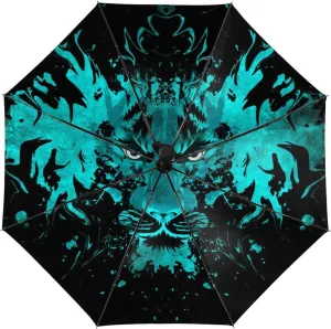 Anger Tiger Mini Umbrellas for Rain Travel Umbrella Windproof Compact Lightweight Umbrella with Cover Bag