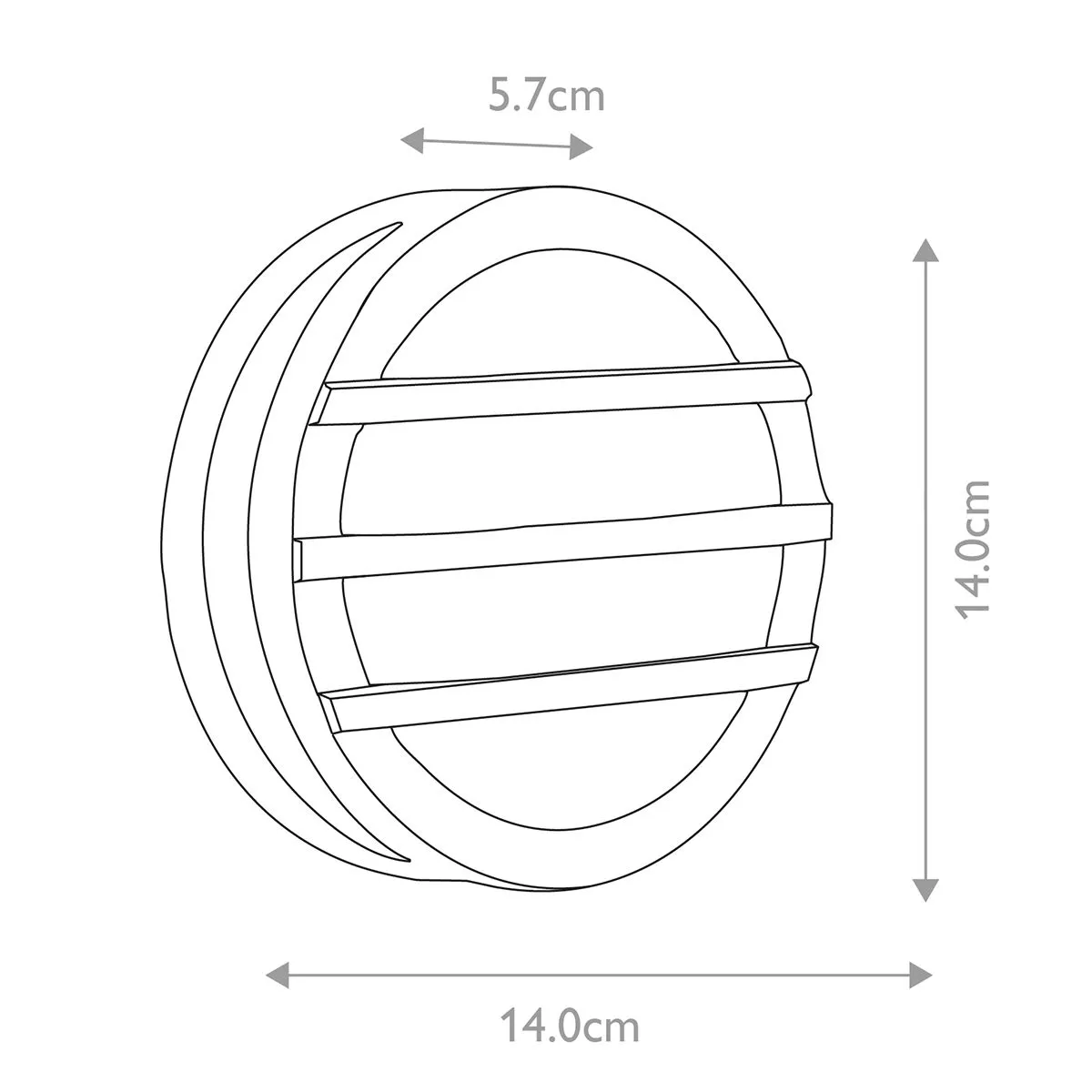 Ano 1 Light Wall/Ceiling Lantern  | Graphite