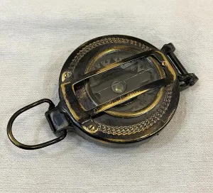 Antiques Hub Military Engineer Directional 3" Compass North Arrow Floating Metal Dial Lensatic Compass for Outdoor Camping and Exploration