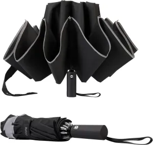 antor Backpack Compact Windproof Rain Umbrella for Adults,Portable Inverted Folding Travel Car Umbrella,Sun Reflecting,Automatic Open & Close