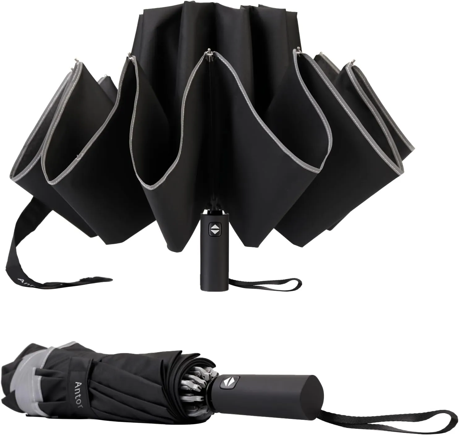 antor Backpack Compact Windproof Rain Umbrella for Adults,Portable Inverted Folding Travel Car Umbrella,Sun Reflecting,Automatic Open & Close