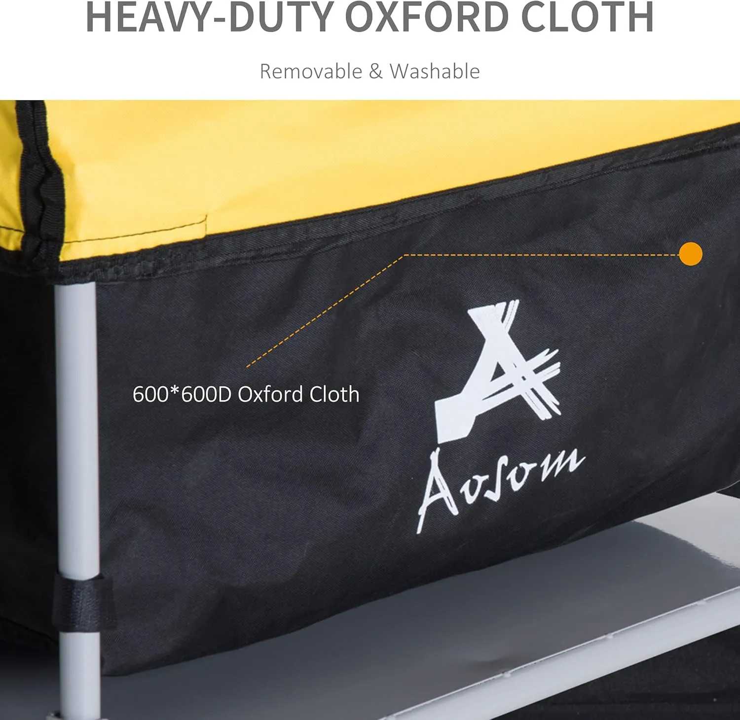 Aosom Bicycle Cargo Trailer, Two-Wheel Bike Luggage Wagon Trailer with Removable Cover