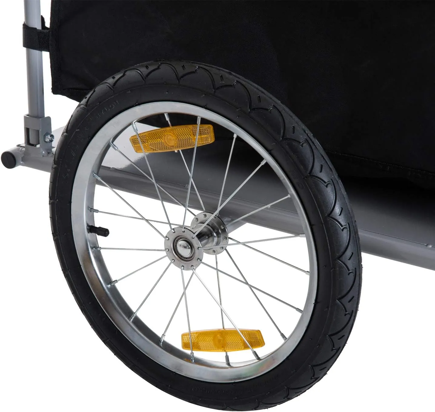 Aosom Bicycle Cargo Trailer, Two-Wheel Bike Luggage Wagon Trailer with Removable Cover
