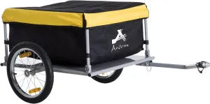 Aosom Bicycle Cargo Trailer, Two-Wheel Bike Luggage Wagon Trailer with Removable Cover