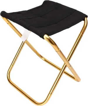 Asixxsix Camping Stool, Portable Folding Mini Backpacking Chair with Carry Bag Heavy Duty Aluminum Alloy Fishing Stool for Outdoors Travel Hiking Gardening and Beach