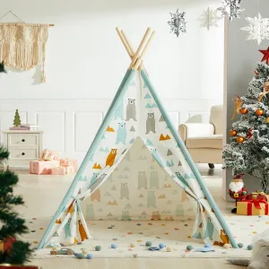 Asweets Kids Teepee - Children's Play Tent, Indoor/Outdoor, Cotton, for Girls & Boys (Bear Tent, 4 Walls)