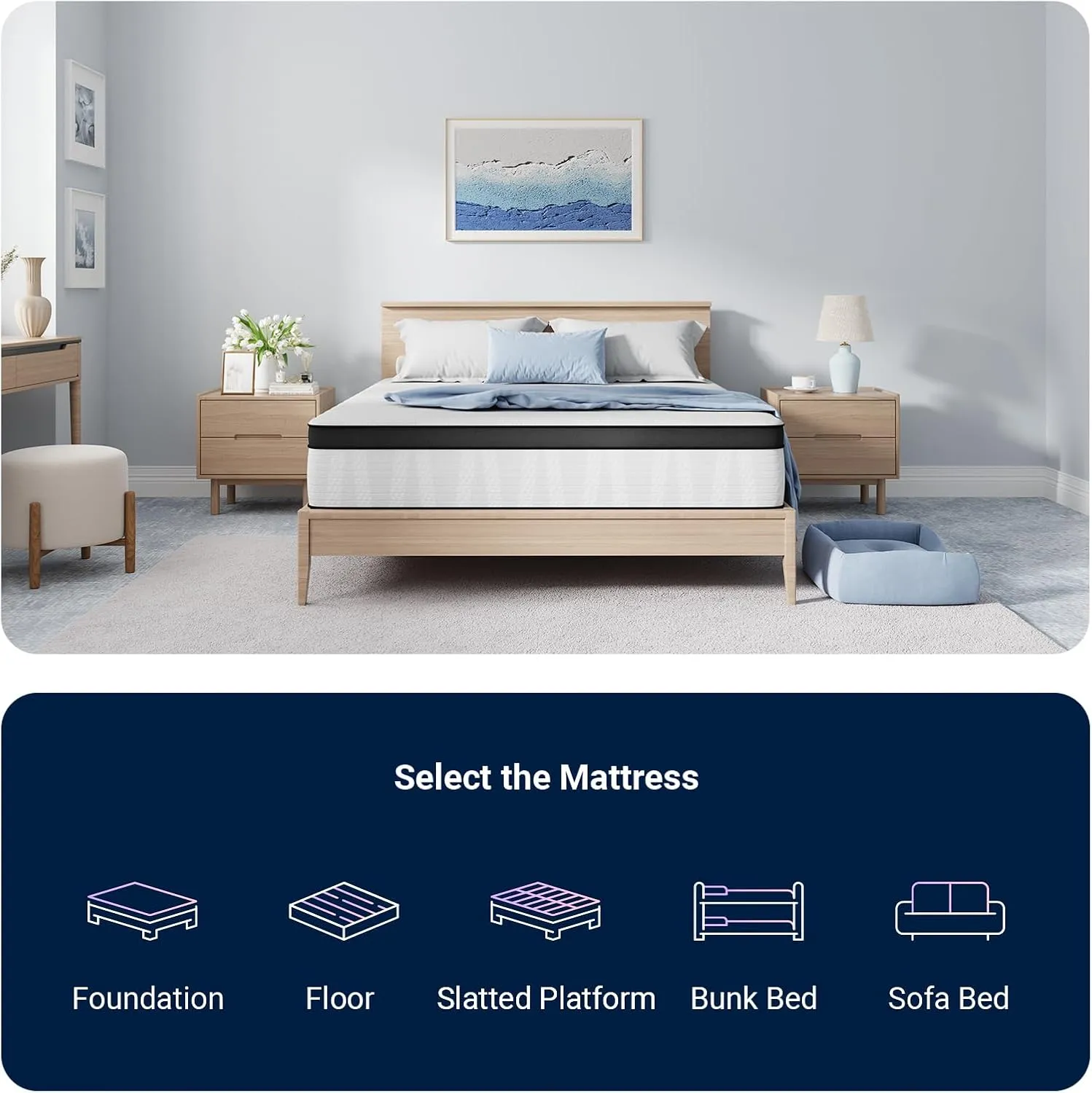 Avenco Twin Mattress, 10 Inch Medium Firm Twin Size Mattress in a Box, Hybrid Mattresses with Smarts™ Coil Pocket Springs for Motion Isolation, Strong Edge Support, CertiPUR-US Certified