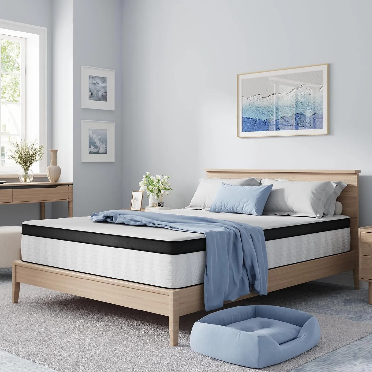 Avenco Twin Mattress, 10 Inch Medium Firm Twin Size Mattress in a Box, Hybrid Mattresses with Smarts™ Coil Pocket Springs for Motion Isolation, Strong Edge Support, CertiPUR-US Certified
