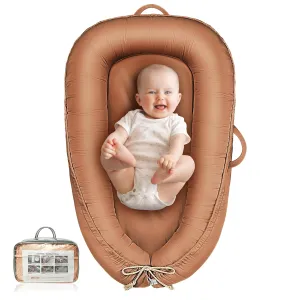 Baby Lounger - Infant Lounger for Newborn 0-24 Months, Pure Cotton Breathable Baby Nest Lounger Cover, Newborn Essentials for Baby Boys & Girls, Portable Baby Lounging for Home and Travel