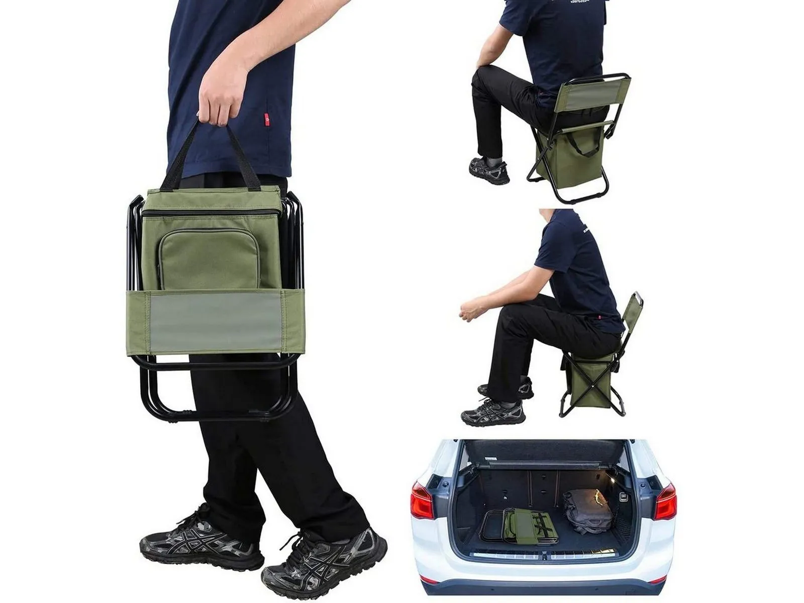 Backrest 3 Chair in Chair Secure delivery with Camping 1 Cooler Stool Portable Money-saving Backpack Fishing