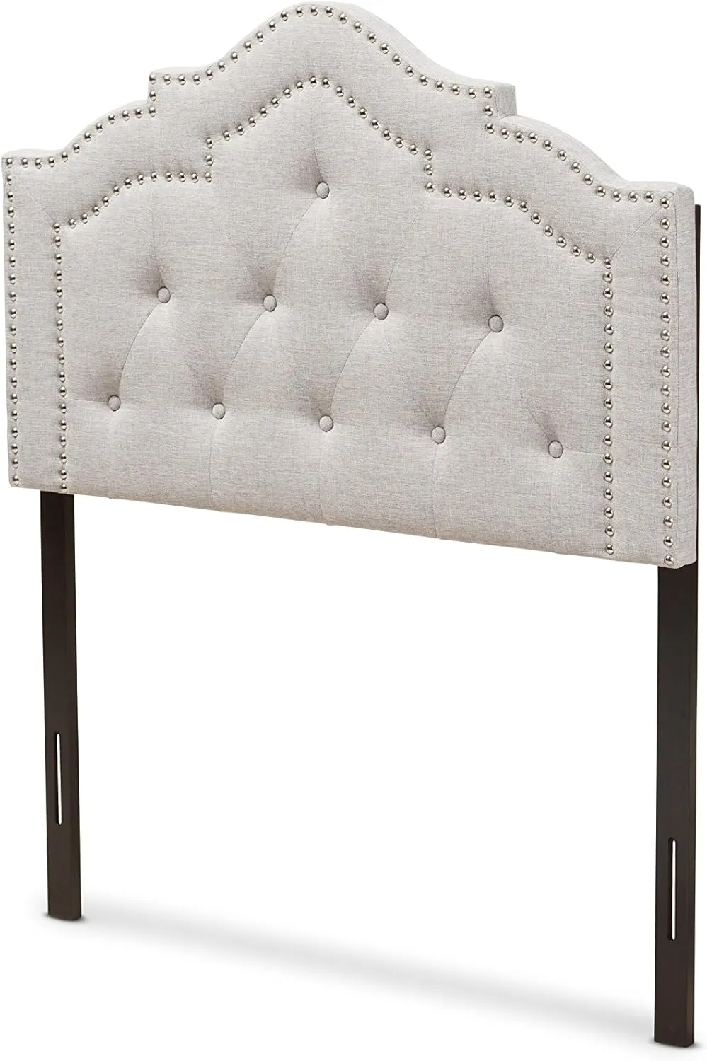 Baxton Studio Edolie Modern and Contemporary Greyish Beige Fabric Twin Size Headboard