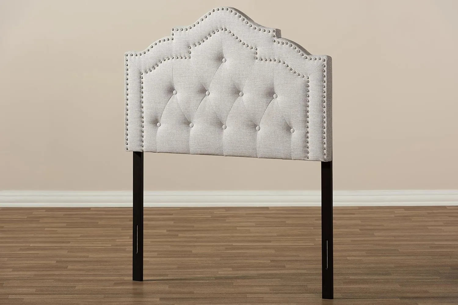 Baxton Studio Edolie Modern and Contemporary Greyish Beige Fabric Twin Size Headboard
