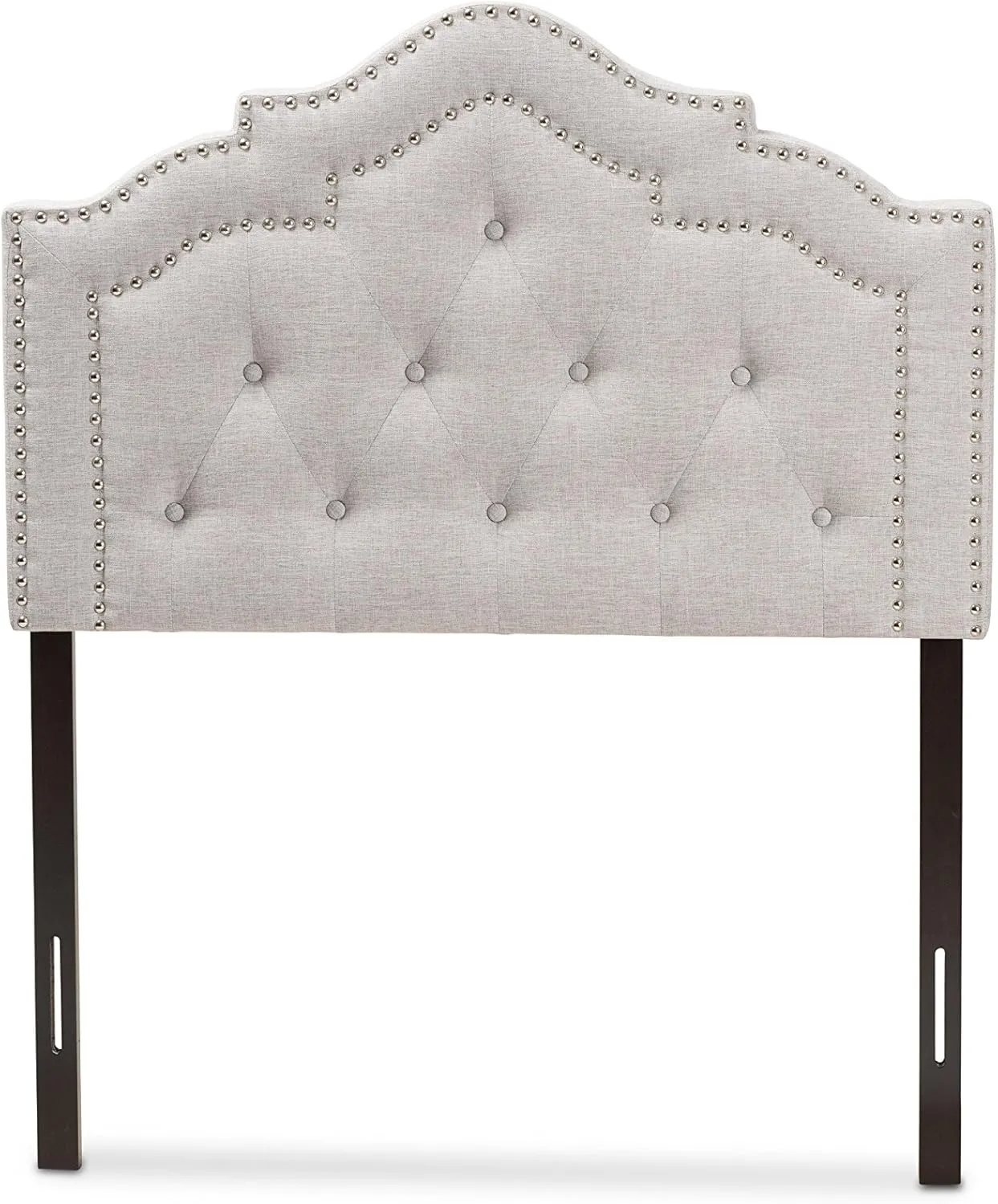 Baxton Studio Edolie Modern and Contemporary Greyish Beige Fabric Twin Size Headboard