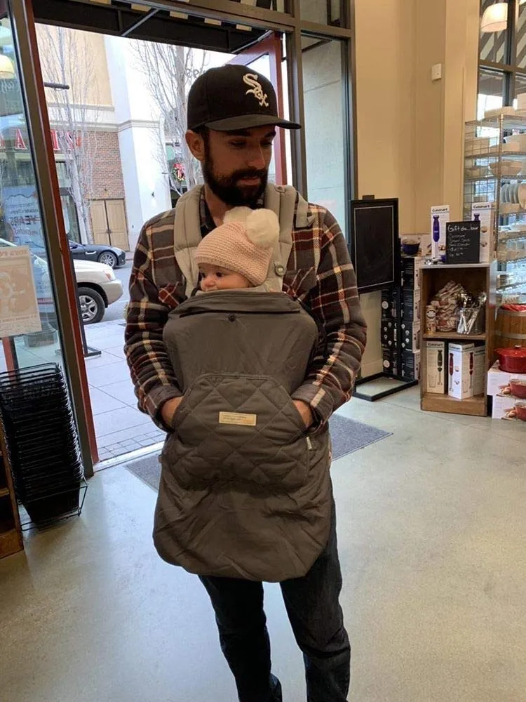 Bebamour Baby Carrier Winter Cover Universal Hoodie All Season Carrier Cover for Baby Carrier (Dark Grey)