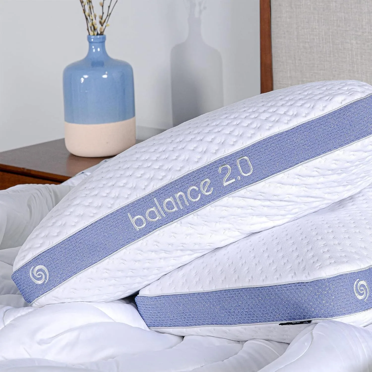 Bedgear Balance Performance Pillow – 2.0 - Moisture Wicking Bed Pillow for All Sleep Positions - Medium Firmness Bed Pillow - Washable Removable Cover – 20" W x 26" L x 5.75" H