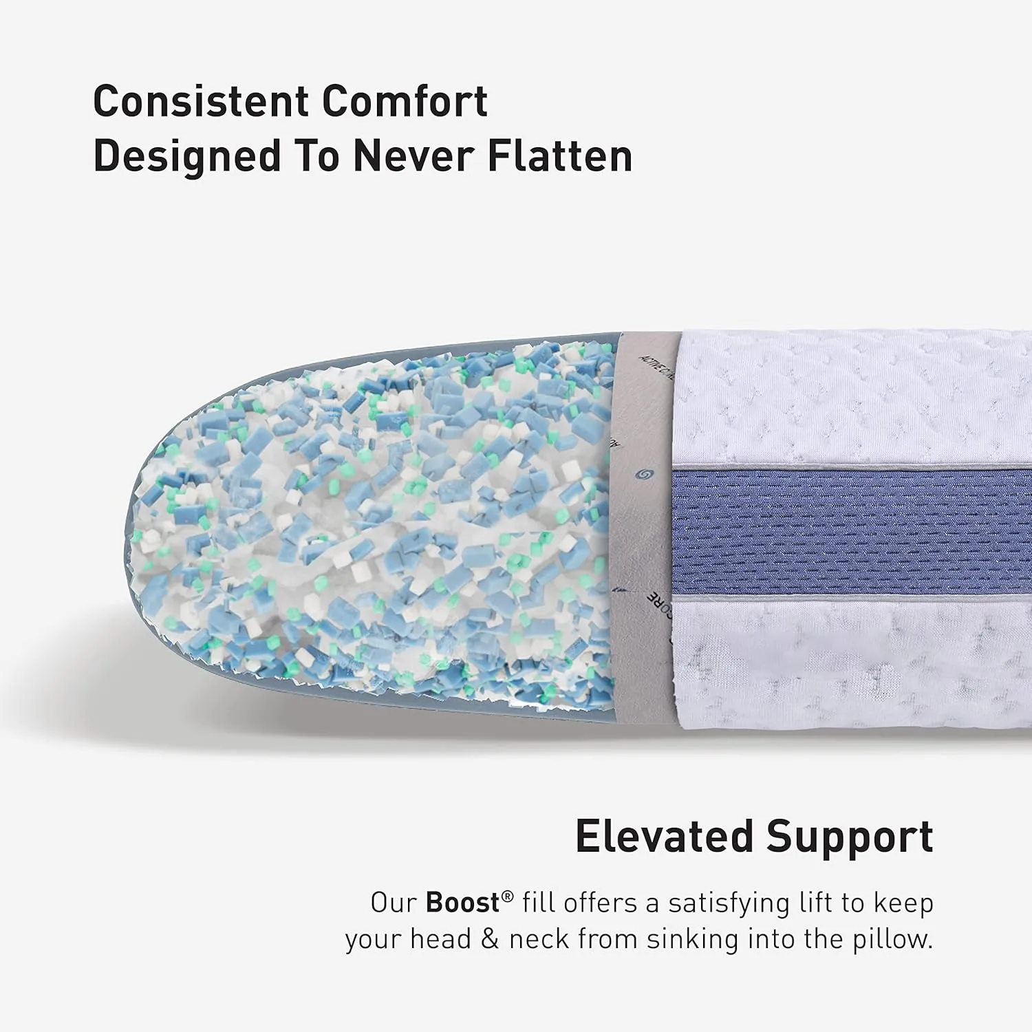 Bedgear Balance Performance Pillow – 2.0 - Moisture Wicking Bed Pillow for All Sleep Positions - Medium Firmness Bed Pillow - Washable Removable Cover – 20" W x 26" L x 5.75" H