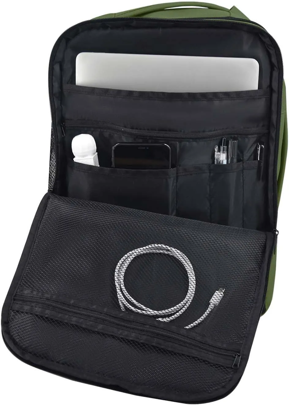 Bellanca Air Canada And WestJet Personal Item Size Backpack Under Seat Carry-on Flair Airlines Bag Hand Luggage British Airways KLM (Khaki, 40x30x15cm)
