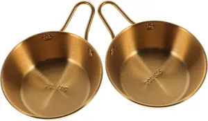 BESPORTBLE 2pcs Collapsible Camping Bowl Enamel Serving Bowls for Entertaining Snap Fold Camping Dishes Handle
