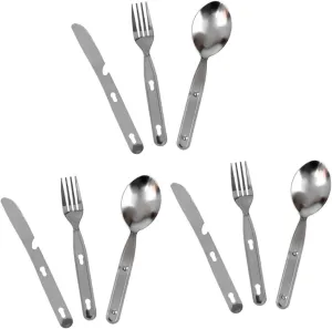 BESPORTBLE 3sets Camping Fork Spoon Outdoor Cutlery Compact Design for Hiking Climbing Bbq and Picnic Utensil