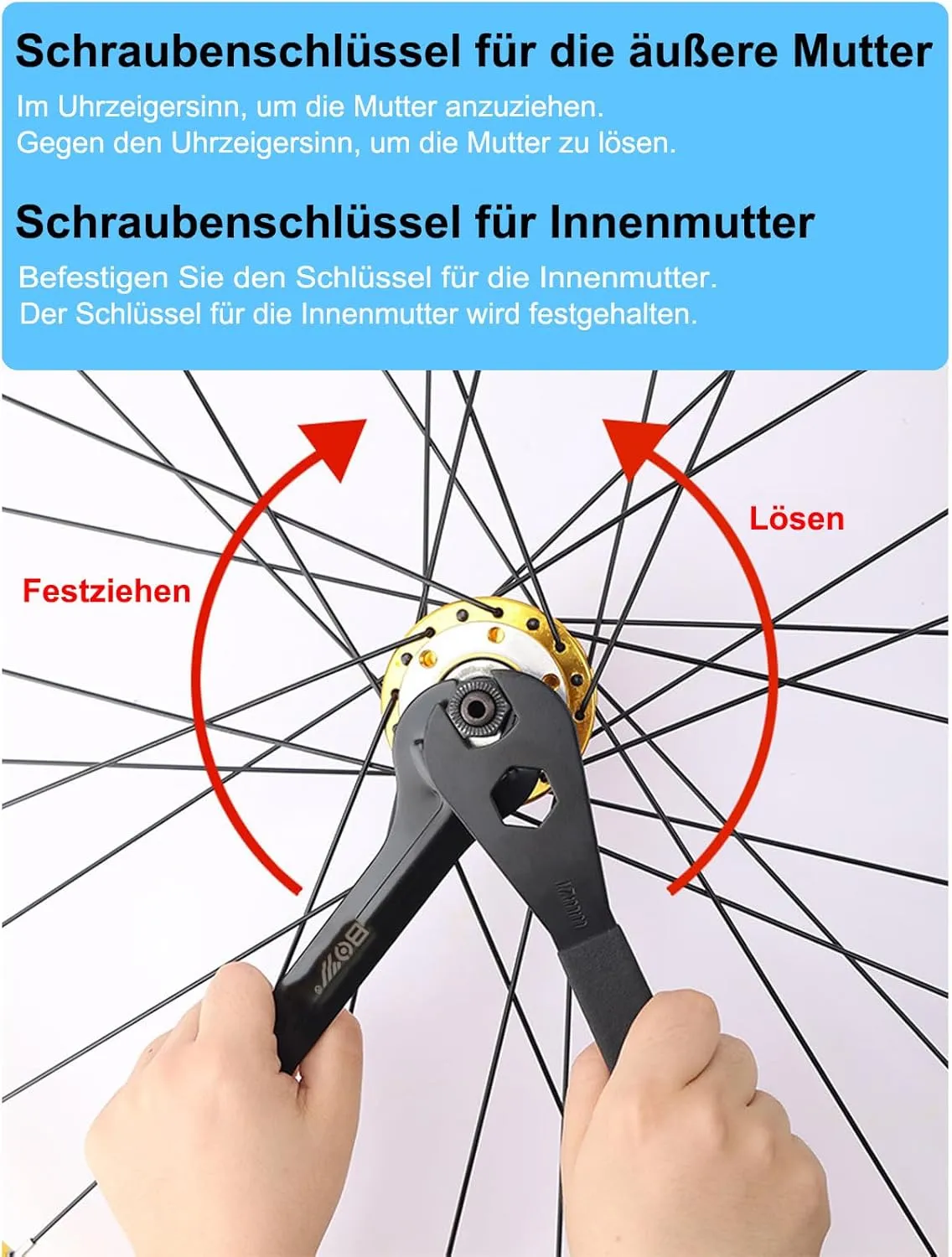 Bike Cone Wrench Set Tool, Bicycle Wheel Hub Axle Nut Installer Remover Cycling Wrench (Wrench13-14-15-16-17-18-19mm)