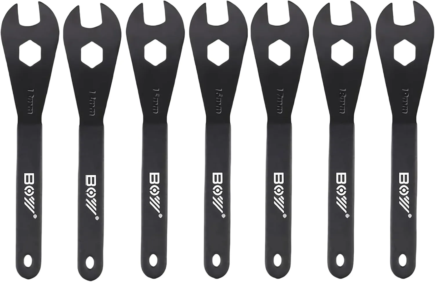 Bike Cone Wrench Set Tool, Bicycle Wheel Hub Axle Nut Installer Remover Cycling Wrench (Wrench13-14-15-16-17-18-19mm)