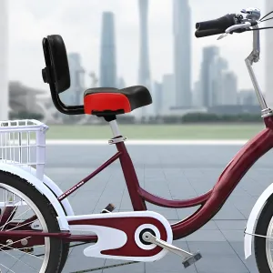 Bike Seat with Backrest,Universal Tricycle/Electric Vehicle PU Pad Cushion with Back Rest,Oversize Comfort Saddle for Most Bicycles