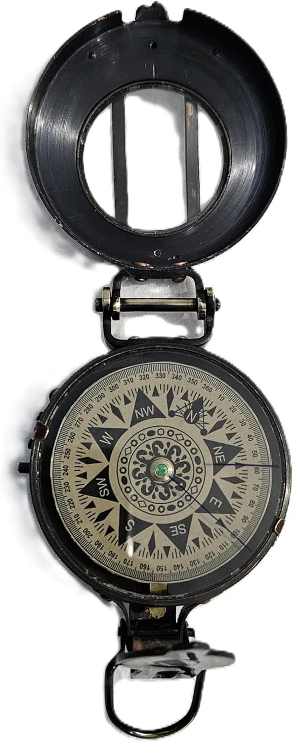Black Antique Military-Style Scout Lensatic Portable Brass Compass Size 4 Inch Idea |