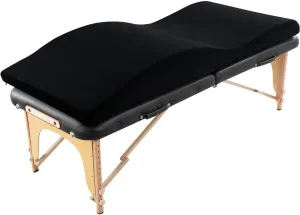 Black,178 * 71cm,Beauty Salon Ergonomic Curved Lash Bed Mattress Topper Velvet Massage Table High Density Memory Foam Eyelash Bed Massage Bed Cushion Support Back/Lumbar
