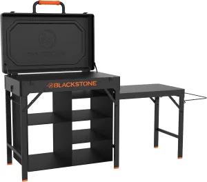 Blackstone 2237 On-The-Go Prep Table with Collapsible Carry Case Design, Powder Coated Steel, Black