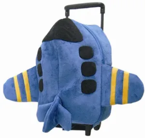 Blue Airplane Trolley Backpack