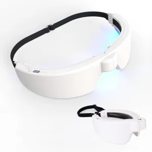 Blue Light Therapy Glasses with Timer Function - UV-Free Portable Light Therapy Lamp for Sleep Disorders, Winter Blues, Low Energy, Jet Lag and Shift Work (Pack 1)