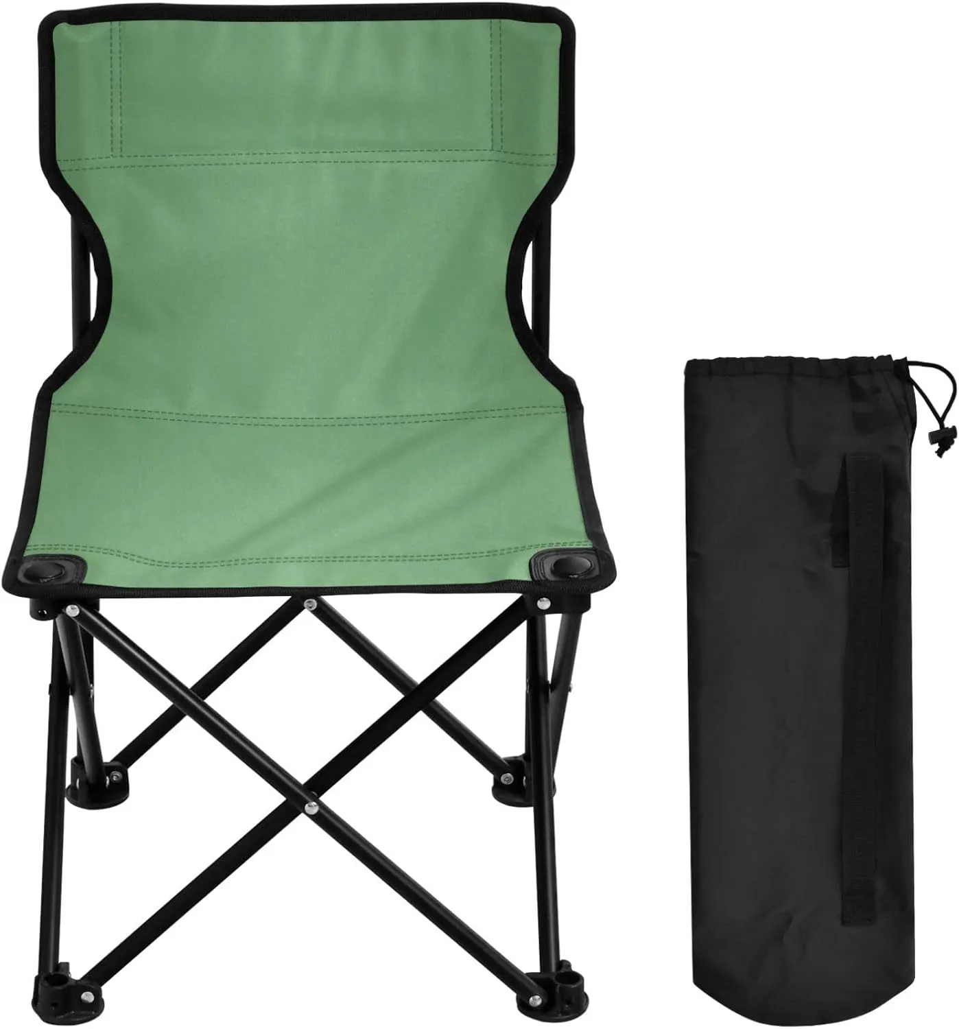 Boccsty Gradient Sage Green Camping Chair Beach Chairs Collapsible Chair Lawn Chairs Outdoor Chair for Camping Picnic Sports BBQ