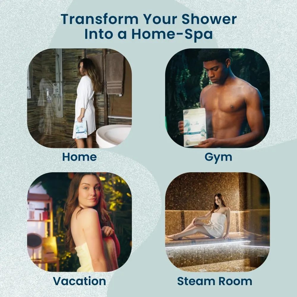 Body Restore Shower Steamers Aromatherapy 15 Pack - Mothers Day Gifts for Mom, Grandma, Birthday Gift for Dad, Daughter, Best Friend, Travel Essentials, Stress Relief, Self Care - Eucalyptus