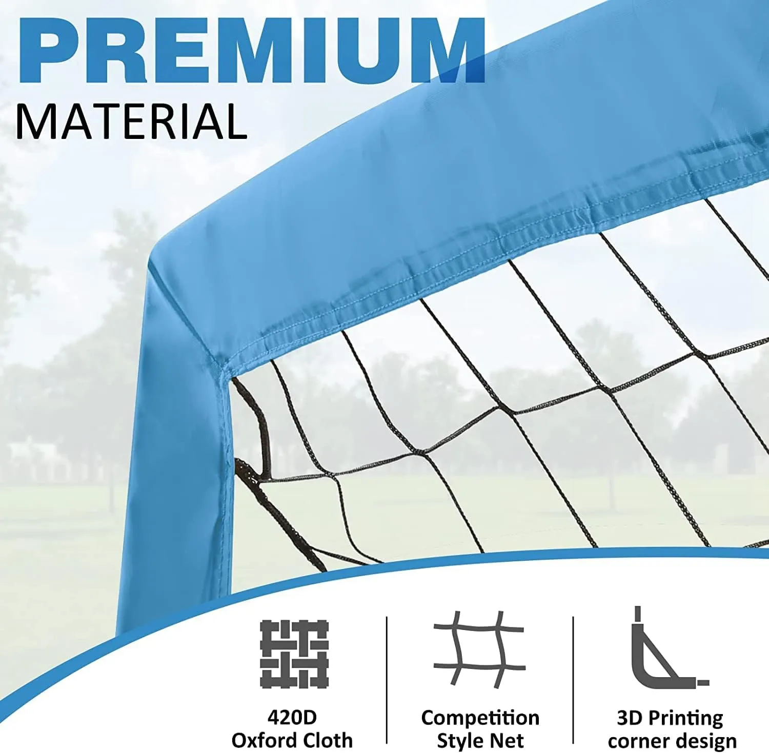 BOHEN 5x3FT Portable Soccer Goal for Kids Backyard with Carry Bag - Easy Folding Lightweight Fun for Outdoor Indoor Training Games for Teen Youth Adult