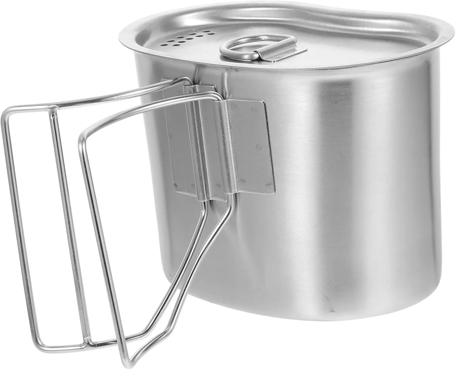 Boiling Water Pot for Camping Stainless Steel Vacuum Insulated Cup Lunch Box Outdoor Mini Pot Portable Water Container for Hiking