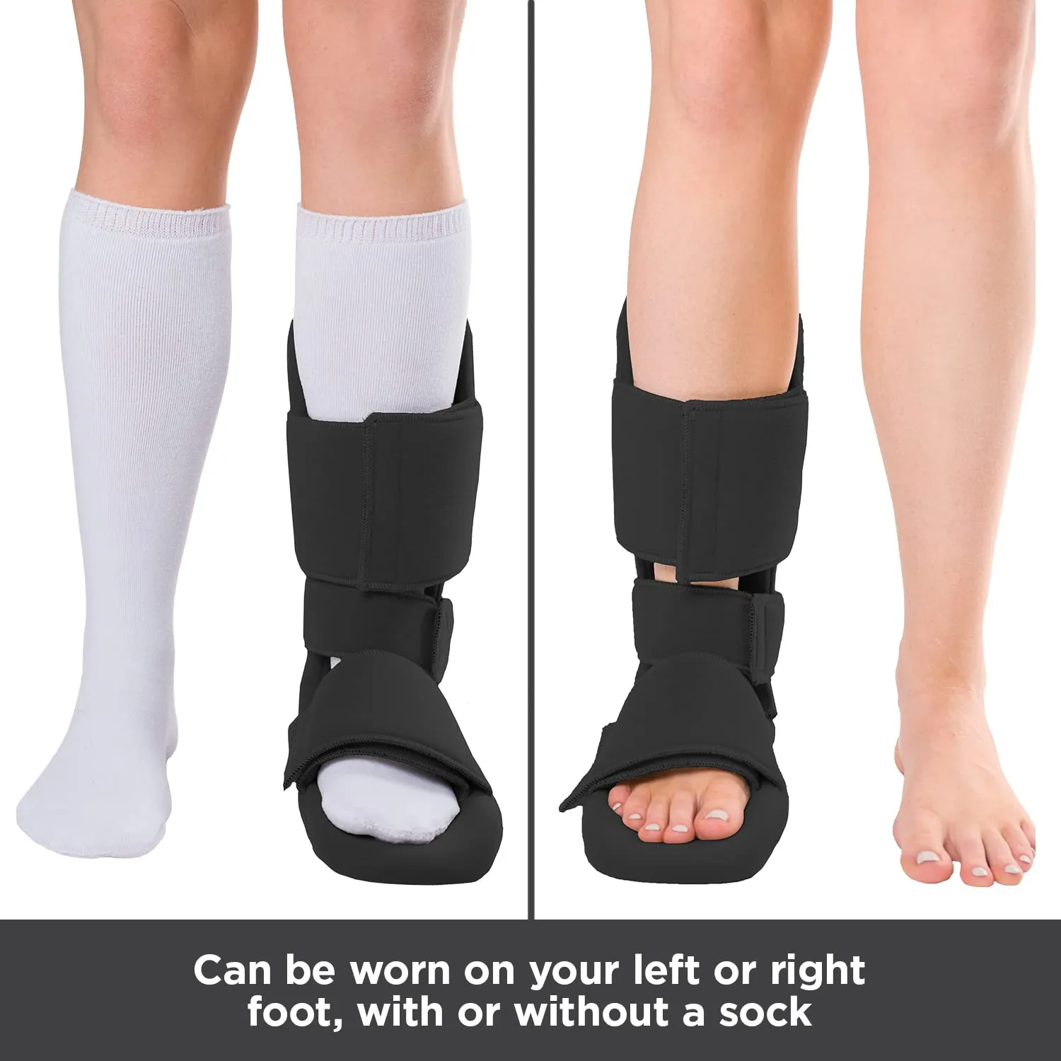 BraceAbility Padded 90 Degree Plantar Fasciitis Boot | Soft Night Splint to Stabilize Foot and Ankle, Stretches Plantar Fascia Ligament and Supports Achilles Tendon (Medium)