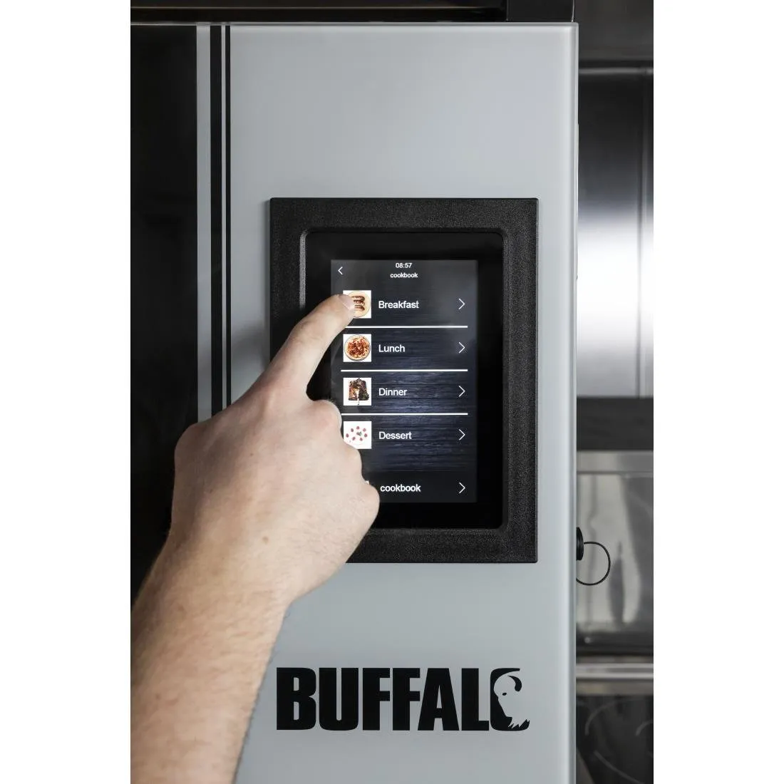 Buffalo Smart Touchscreen Compact Combi Oven  6 x GN 1/1 with Installation Kit