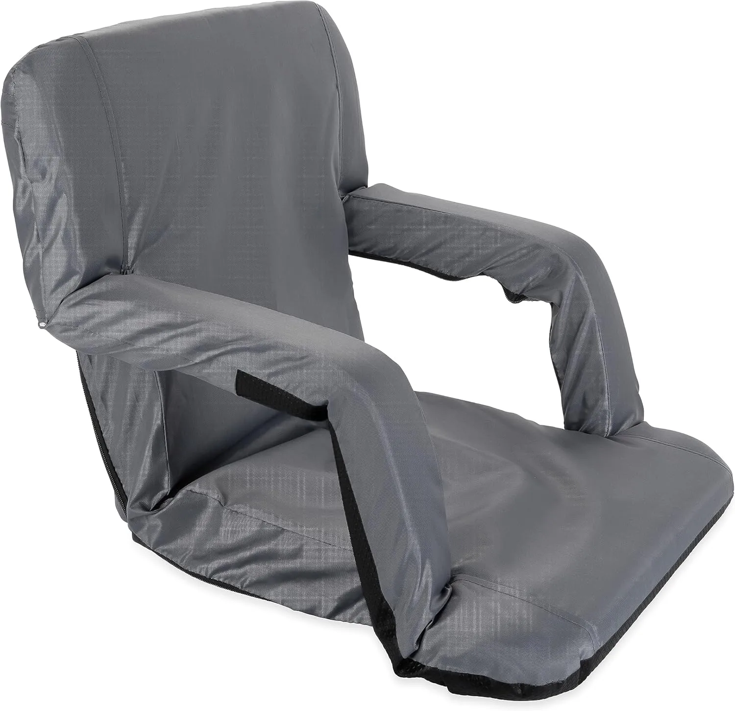 Camco Portable Stadium Seat | Ideal for Benches, Picnics, The Beach, Outdoor Concerts, Sporting Events, and More | Grey (53101)