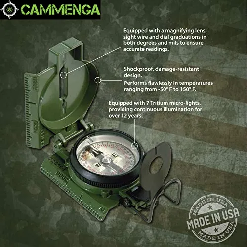 Cammenga Official US Military Tritium Lensatic Compass,