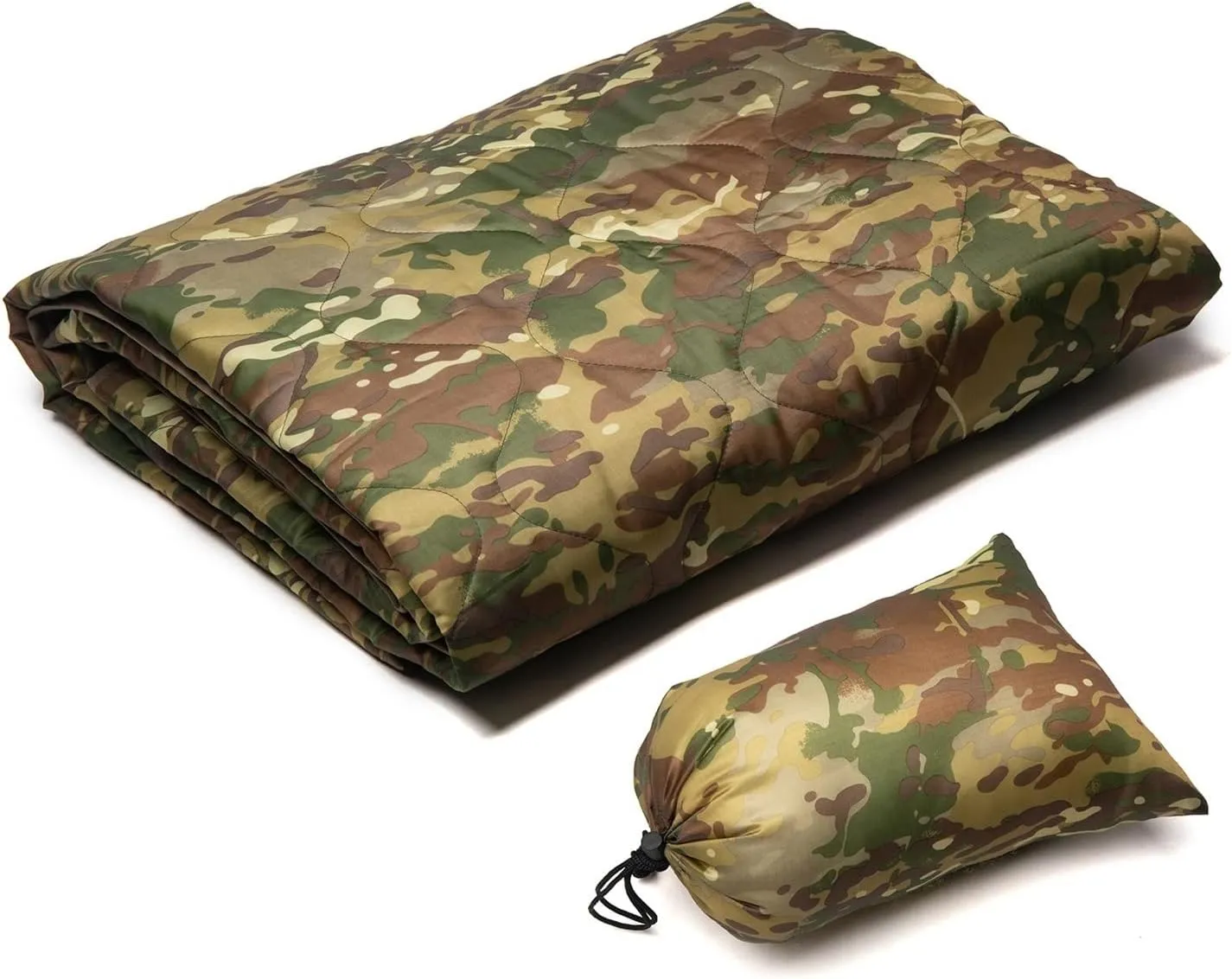 Camouflage Quilt Camping Blanket Beach Hiking Tourist Mattress Pad Portable Travel Picnic Mat Ground Sheet Sleep Cover (Color : Tree, Size : A)