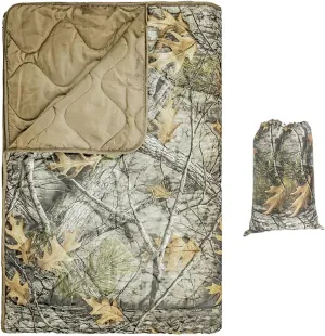 Camouflage Quilt Camping Blanket Beach Hiking Tourist Mattress Pad Portable Travel Picnic Mat Ground Sheet Sleep Cover (Color : Tree, Size : A)