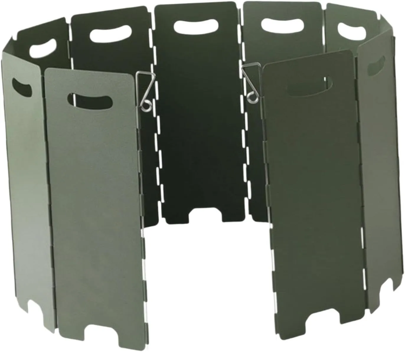 Camping Burner Windscreen, Windshield Steel 11 Plates Folding Grill Wind Blocker, Wind Screen, for Barbecue Cooking Hiking