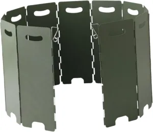 Camping Burner Windscreen, Windshield Steel 11 Plates Folding Grill Wind Blocker, Wind Screen, for Barbecue Cooking Hiking
